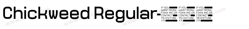 Chickweed Regular字体转换